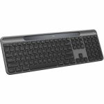 Logitech Signature Slim Solar+ keyboard for Mac  solar and artificial light powered  durable battery that lasts up to 10 years  customizable keys  Bluetooth  Graphite - Wireless Connect