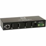 Eaton Tripp Lite Series 4-Port Industrial-Grade USB 2.0 Hub - 15 kV ESD Immunity  Metal Housing  Mountable - w 15KV ESD Immunity and metal case  Mountablein