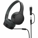 Belkin SoundForm Mini New Wired On-Ear Headphones for Kids - Stereo - Mini-phone (3.5mm)  USB Type C - Wired - Over-the-head  Over-the-ear - Binaural - Circumaural - Black