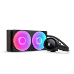 NZXT RL-KR240-B2 Kraken Plus RGB 240mm Radiator CPU Liquid Cooler (1x F240 RGB Core single-frame fan) with 1.54in Square LCD Black