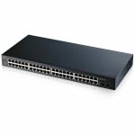 ZyXEL GS1900-48 L2 Web Managed 48-Port GbE Rackmount Switch with 2 SFP  Total 50-Ports - 48 Ports - Web Managed- 48 x RJ-45 - 2 x Expansion Slots - 10/100/1000Base-T  1000Base-X - Deskt