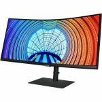Samsung ViewFinity S34A654UBN 34in Class UW-QHD Curved Screen LCD Monitor - 21:9 - Black - 34in Viewable - Vertical Alignment (VA) - LED Backlight - 3440 x 1440 - 1.07 Billion Colors -
