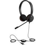 Jabra Evolve 20 Headset - Microsoft Teams Certification - Stereo - USB Type C  USB Type A - Wired - 20 Hz to 20 kHz - Over-the-head  On-ear - Binaural - Supra-aural - 6.89 ft Cable - El