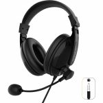 Morpheus 360 Basic Multimedia Stereo Headset - Adjustable Microphone - Lightweight Comfortable Design - Eco Leather Ear Cushions - HS3000S - 32 Ohm - 20 Hz - 20 kHz - Mini-phone 3.5mm -