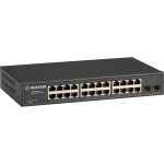 Black Box Gigabit Ethernet Managed Switch - (24) RJ-45  (2) SFP - 24 Ports - Manageable - 10/100/1000Base-T - 2 Layer Supported - Modular - 2 SFP Slots - Twisted Pair  Optical Fiber - 1