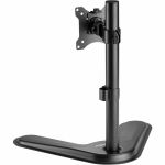 Rocstor ErgoReach Mounting Pole for Monitor - Black - Landscape/Portrait - Height Adjustable - 1 Display(s) Supported - 17in to 34in Screen Support - 19.84 lb Load Capacity - 75 x 75  1