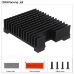 Geekworm C519 15mm Aluminum Alloy Heatsink  for Raspberry Pi CM5 Motherboard Black