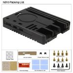 Geekworm N310 Raspberry Pi 5 Ultra-Thin CNC Aluminum Alloy Passive Cooling Case Black