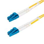 1M(3.3ft) LC/UPC-LC/UPC OS2 Single Mode Duplex 9/125 µm 100G LSZH Fiber Jumper Cord Yellow