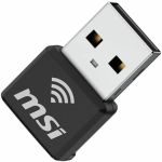 MSI GUAX18N IEEE 802.11 a/b/g/n/ac/ax Dual Band Wi-Fi Adapter for Computer  Notebook - USB 2.0 - 1.73 Gbit/s - 2.40 GHz ISM - 5 GHz UNII - Compact