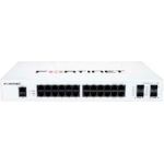 Fortinet FortiSwitch 124F Ethernet Switch - 24 Ports - Manageable - Gigabit Ethernet  10 Gigabit Ethernet - 10/100/1000Base-T  10GBase-X - 2 Layer Supported - Modular - 26.30 W Power Co