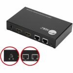 SIIG HDMI Over IP Encoder & Decoder Transceiver  TX/RX Mode Switching  Cascading  1080p  1 to 1 600ft - SIIG HDMI Over IP Encoder & Decoder Transceiver - Over IP Extender - TX/RX mode s