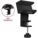SIIG Powerstrip Clamp Holder with Adjustable Bracket - Black - C-Clamp Mount - Securely mounts a powerstrip off the desktop for easy plugin and unplug - Easy to setup - width 1.6 to 2.4