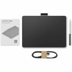 Wacom One Graphics Tablet - Graphics Tablet - 2540 lpi Cable - 2048 Pressure Level - Pen - 1 - PC  Mac  Chrome - Red  Black