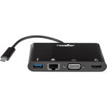 Rocstor Docking Station - for Notebook  Monitor - USB Type C - 4K  2K  Full HD - 3840 x 2160  1920 x 1080  1920 x 1200 - 1 x USB 3.0 - USB Type-A - 1 x USB Type-C Ports - USB Type-C - 1