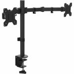 Kanto Desk Mount for Monitor - Black - Landscape/Portrait - Height Adjustable - 2 Display(s) Supported - 17in to 27in Screen Support - 44.09 lb Load Capacity - 75 x 75  100 x 100 - VESA