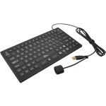 SIIG Industrial/Medical Grade Washable Backlit Keyboard with Pointing Device - Cable Connectivity - USB 2.0 Interface - 89 Key(s) - English (US) - QWERTY Layout - Computer - Trackpoint