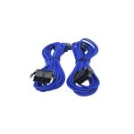 MC F04-8PCE-BL2P Premium Sleeved 8 (6+2) Pin PCI-eGPU Power Extension Cable 1.5' Blue
