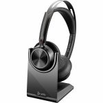 Poly Voyager Focus 2 USB-C-C Headset +USB-C/A Adapter - Siri  Google Assistant - Stereo - USB Type C - Wired/Wireless - Bluetooth - 164 ft - Over-the-head  On-ear - Binaural - Supra-aur