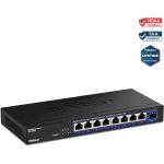 TRENDnet 9-Port Unmanaged 2.5G Switch with 10G SFP+ Port  TEG-S5091  8 x 2.5GBASE-T Ports  60Gbps  Wall Mountable  Ethernet Splitter  NDAA & TAA Compliant  Lifetime Protection  Black -