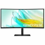 Samsung ViewFinity S6 S34C654UAN 34in Class UW-QHD Curved Screen LCD Monitor - 21:9 - Black - 34in Viewable - Vertical Alignment (VA) - 3440 x 1440 - 1.07 Billion Colors - FreeSync - 35