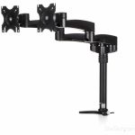 StarTech.com Desk Mount Dual Monitor Arm  Dual Articulating Monitor Arm  Height Adjustable  For VESA Monitors up to 24in (29.9lb/13.6kg) - Mount two displays on your desk or through a g
