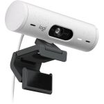 Logitech BRIO 505 Webcam - 4 Megapixel - 60 fps - Off White - USB Type C - 1920 x 1080 Video - Auto-focus - 90&deg; Angle - Tripod Mount  Clip - 4x Digital Zoom - Microphone - For Noteb