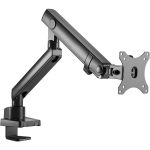 Amer Mounting Arm for Curved Screen Display  Flat Panel Display - Matte Black - 1 Display(s) Supported - 32in Screen Support - 17.64 lb Load Capacity - 75 x 75  100 x 100 - Steel  Alumi