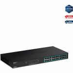 TRENDnet 24-Port Gigabit PoE+ Switch  24 x Gigabit PoE+ Ports  370W Power Budget  48Gbps Switch Capacity  RackMount Kit Included  Ethernet Network Switch  Metal  Lifetime Protection  Bl