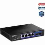 TRENDnet TEG-S562 6-Port Unmanaged Multi-Gig Switch 4 x 2.5GBASE-T Ports 2 x 10G SFP+ Ports Fanless Compact Desktop Design