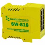 Brainboxes SW-518 Ethernet Switch - 8 Ports - Gigabit Ethernet - 10/100/1000Base-T - 2 Layer Supported - 6.50 W Power Consumption - Twisted Pair - DIN Rail Mountable - Lifetime Limited