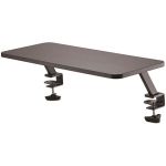 StarTech.com Monitor Riser Stand - Clamp-on Monitor Shelf for Desk - Extra Wide 25.6in/65 cm - For up to 34in Monitors - Black (MNRISERCLMP) - Free up desk space and minimize clutter  b