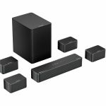 ULTIMEA Poseidon U2620 7.1 Bluetooth Sound Bar Speaker - 460 W RMS - Black - Wall Mountable - 45 Hz to 18 kHz - Dolby Atmos  Surround Sound - USB - HDMI