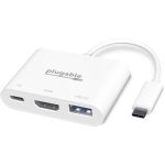 Plugable USBC-MD103 USB C to HDMI MultiportAdapter 3-in-1 USB C Hub with 4K HDMI Output USB 3.0 and USB-C Charging Port