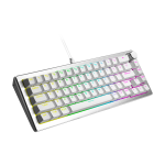 Cooler Master CK-720-SKKR1-US CK720 65% Layout RGB Hot-Swappable Mechanical Wired Gaming Keyboard Red Kailh Switches Silver