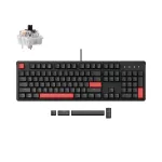 Keychron X3-A3 Lemokey X3 QMK/VIA Wired Mechanical Keyboard Red Backlight Keychron Mechanical Brown Switches