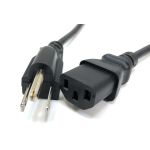 MC M05-113UL 6ft Universal AC Power Cord NEMA 5-15P to C13 Black