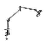 Adjustable with 360deg Swivel Holder Mount for iPad 4-12.8in Tablets/Phones Black