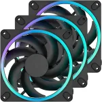 Fractal Design FD-F-MR1-1403 Momentum 14 RGB PWM Black 140 mm ARGB LED FDB (Fluid Dynamic Bearing) PC Case Fan (3-pack)