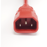 MC M05-113EULR 6' AC Power Extension Cord C13 to C14 16 AWG 250V/13A Red