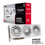 ASUS PRIME-RX9070XT-O16G-WHITE Prime Gaming Radeon RX 9070 XT OC White Edition 16GB GDDR6 Gaming Graphics Card PCIe 5.0