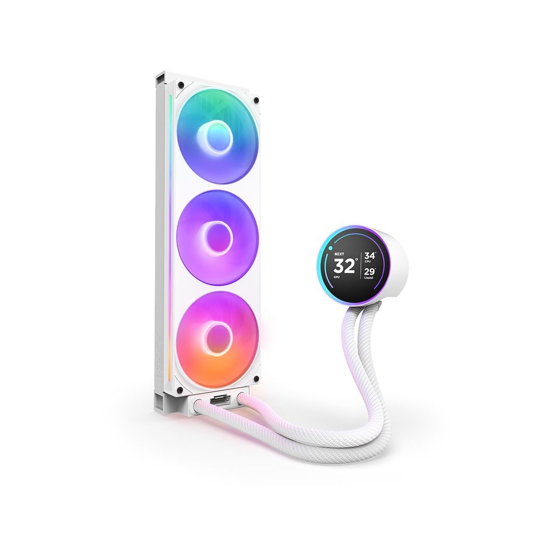 NZXT RL-KR36E-W2 Kraken Elite RGB 360 White AIOLiquid CPU Cooler