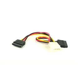 15 Pin SATA To 15 Pin Female + 4 Pin IDE Y Splitter Power Cable – 7.5 Inch Adapter 8 thumbnail image