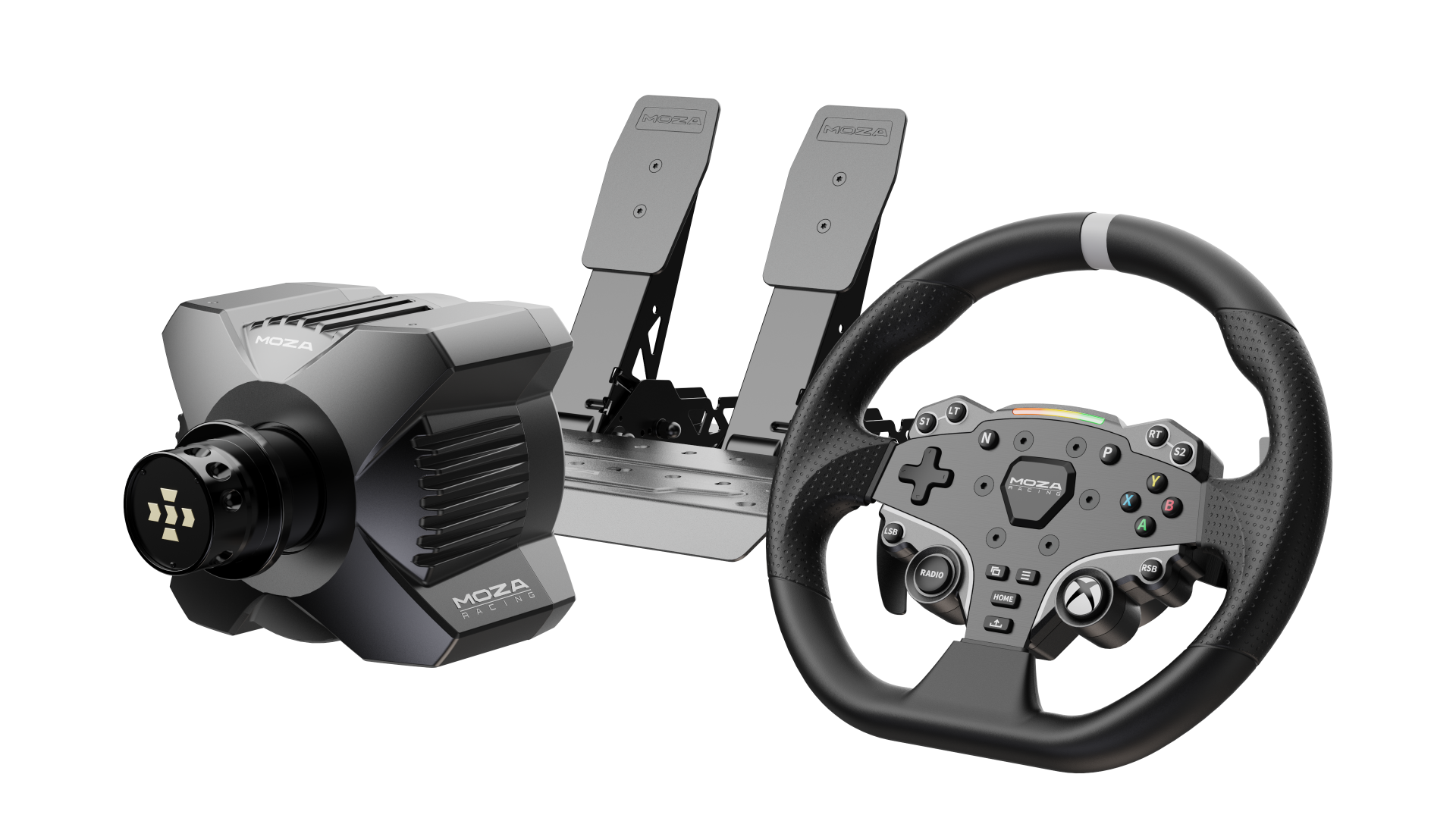 Moza RS053 R3 Racing Wheel and Pedals Black
