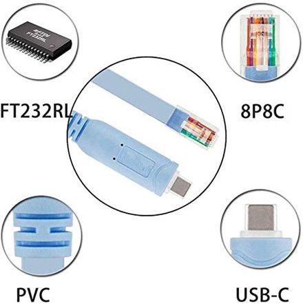 Cisco Console Kabel – 6 Ft (1,83 M), USB Auf Mini-USB, Für Router & Switches