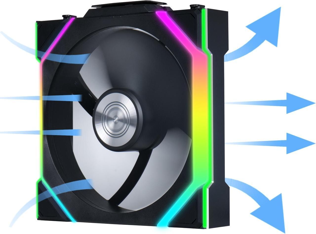 Lian Li 12SL1W3B UNI FAN SL WIRELESS RGB Black 3x 120mm Fan Pack