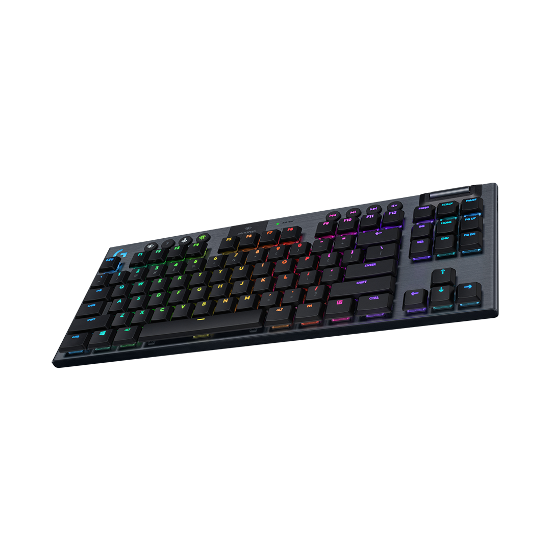 Logitech G915 TKL Tenkeyless Lightspeed Wireless RGB Mechanical Gaming Keyboard (Carbon, Tactile) Bundle with Wireless Mouse (Black), USB M 並行輸入品 Logitech G915 TKL Lightspeed Wireless RGB Mechanical Gaming