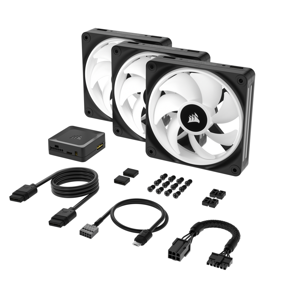 Corsair CO-9051002-WW QX120 RGB Triple iCUE LINK120mm PWM PC Fans
