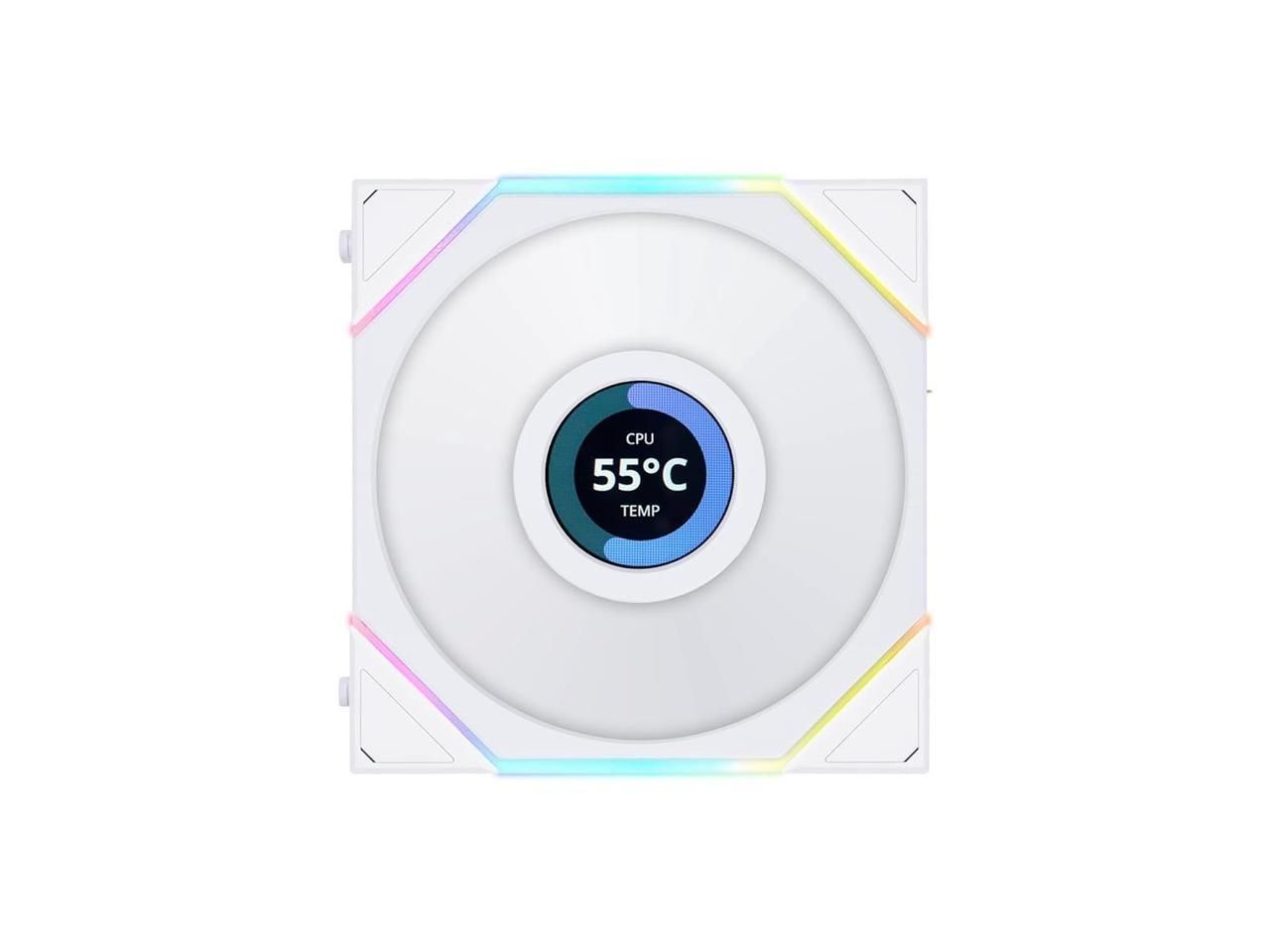 Lian Li 12TLLCD3W UNI FAN TL LCD 120 3 Pack 120mmFans with