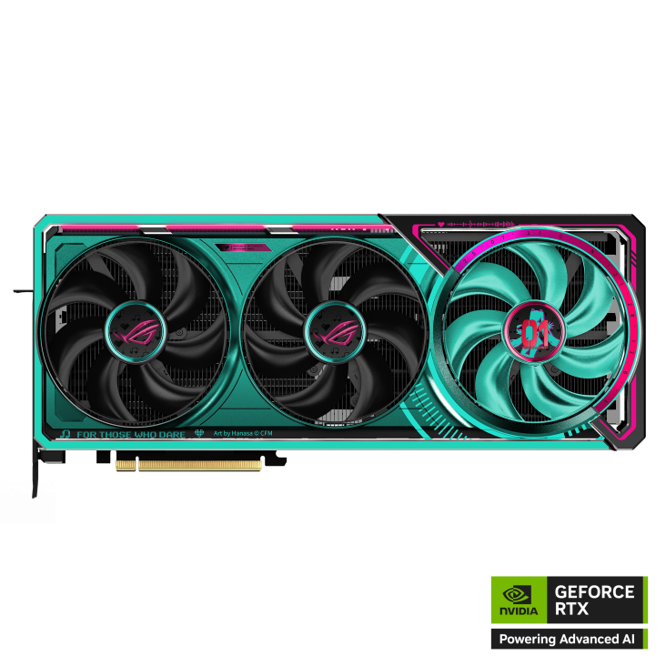 ASUS ROG Astral GeForce RTX 5080 16GB GDDR7 OC HATSUNE MIKU EDITION Graphics Card - Thumbnail 2